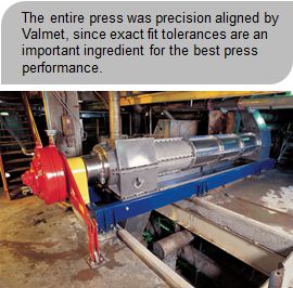 Valmet precision aligned the press for top performance.