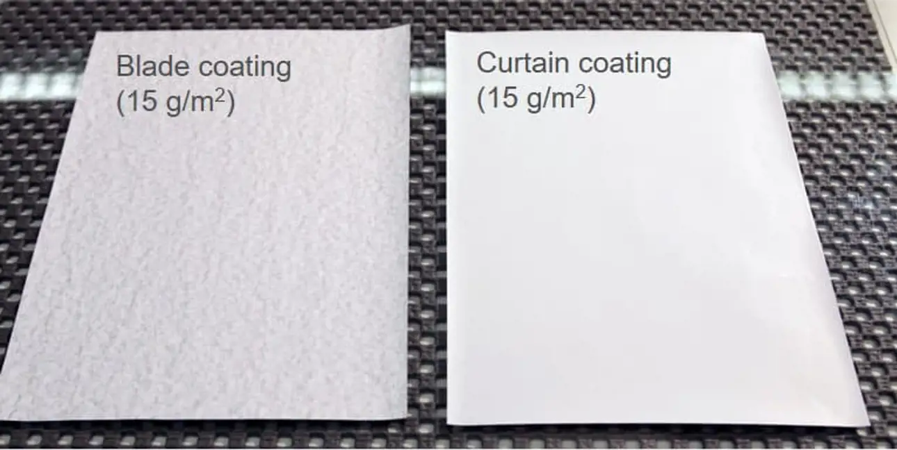 blade and curtain coating examples