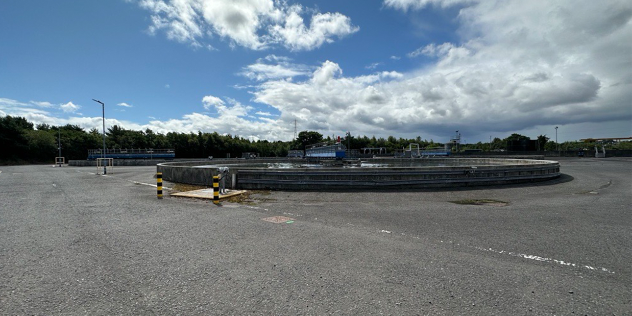Outside of Northern Ireland Water's wastewater treatment plant