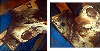 Figure 3 - Examples of damaged bearing housings