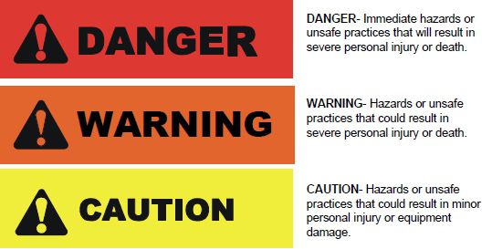 Valmet safety signs