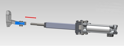 Step 4 Change cutter on remote bench