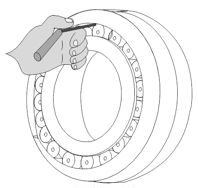 Check internal clearance with feeler gauge.