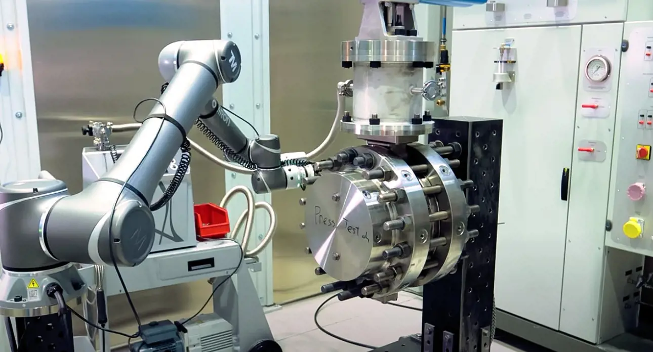 High pressure gas test at Valmet's valve technology center