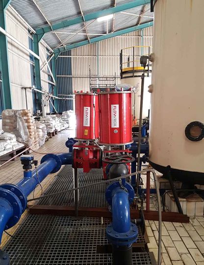 Flowrox valves at a power generation water treatment plant