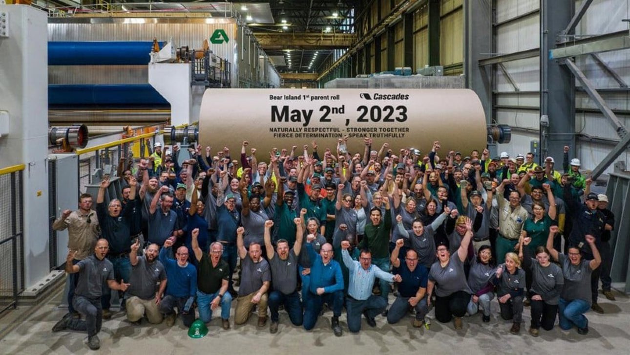 Valmet and Cascades celebrate successful startup of a grade conversion