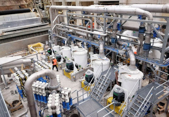 Burgo Verzuolo cleaning and fine screening