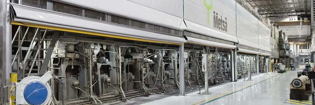 The new Valmet Fold-up Wall gives Metsä Board Simpele easy access to the drying section.