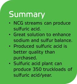 Benefits of sulfuric acid plant in a pulp mill
