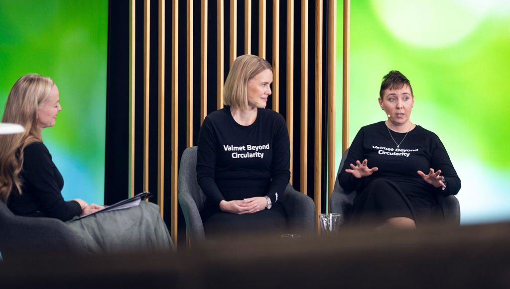 Viivi speaking at Valmet's Beyond Circularity event