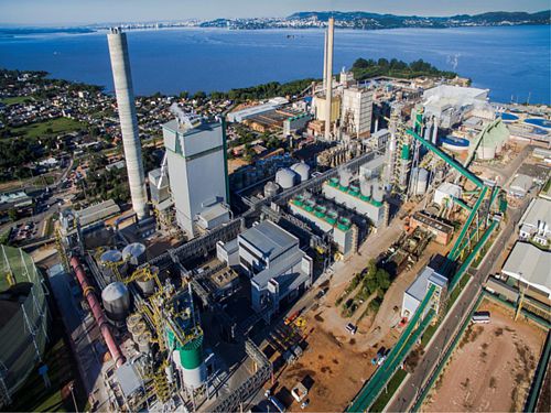 Aerial view of Guaíba pulp mill