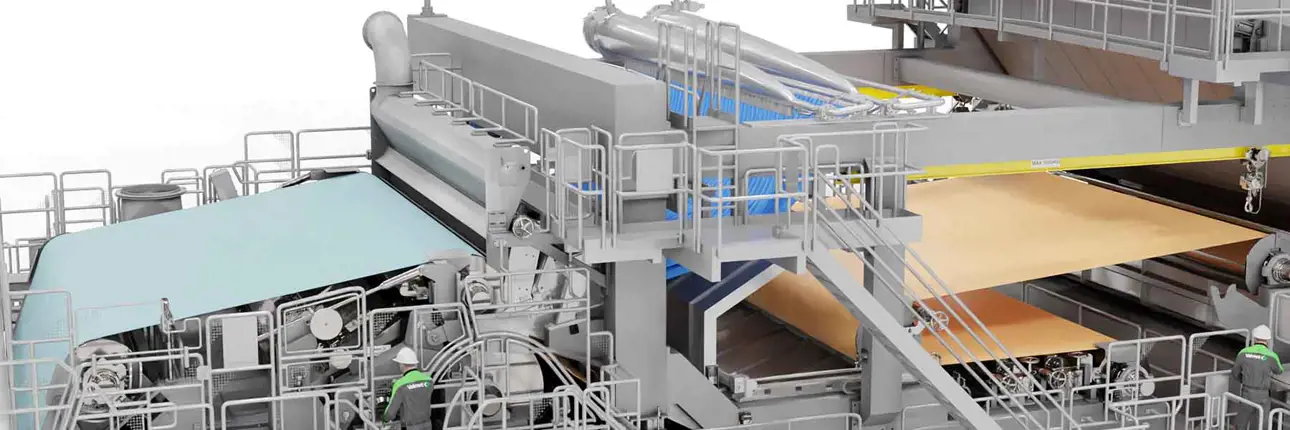 Forming section of a Valmet Advantage DCT dry crepe tissue machine