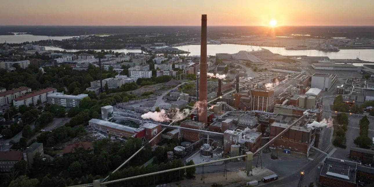 Birdview of MM Kotkamills in Kotka, Finland 