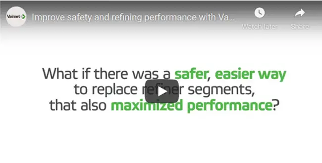 Improve safety and refining performance with Valmet Refiner Segments – Pro safe