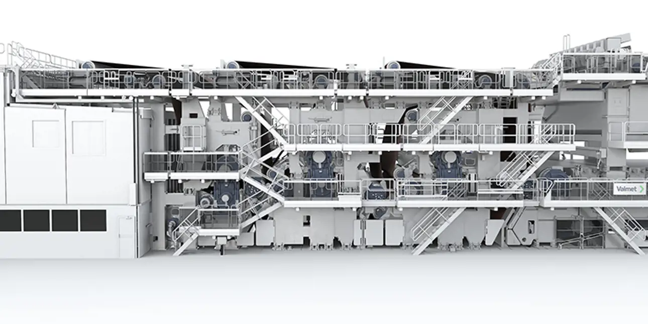 Paper machine press section with linear press