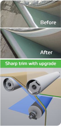 Edge Blow upgrade provides sharp trim edge