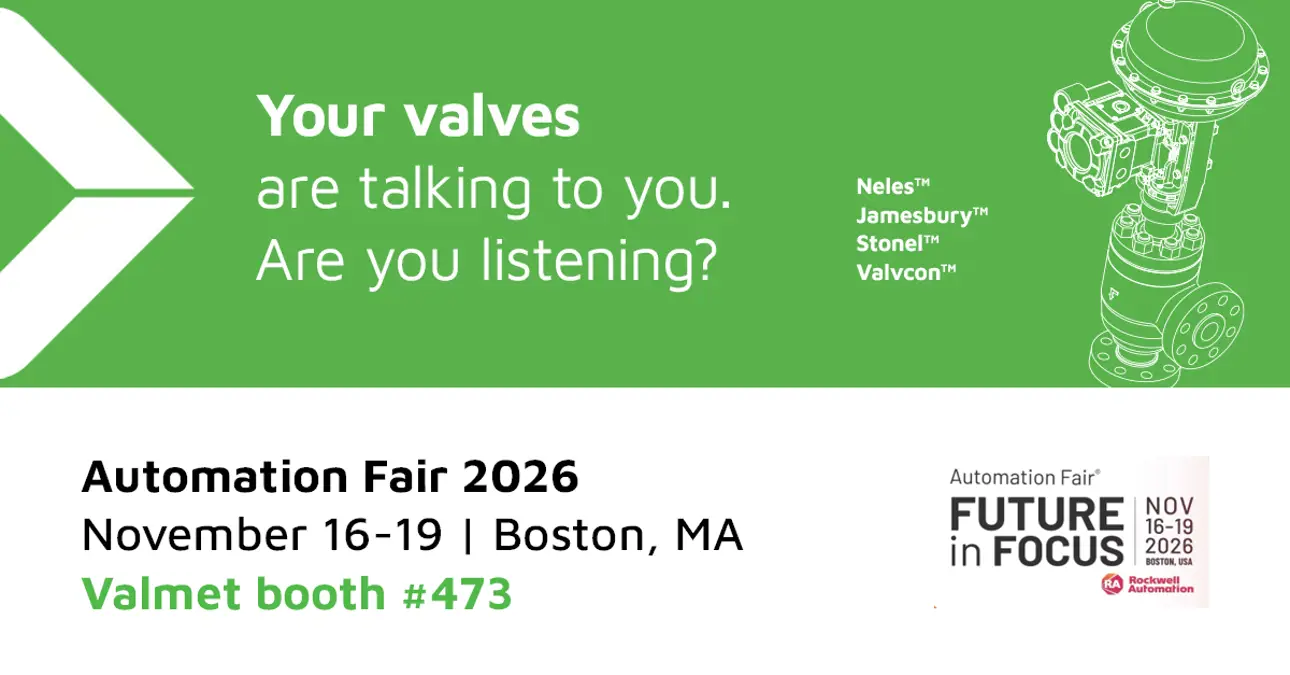 Valmet booth 473 at Automation fair 2026