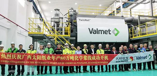 Successful start-up at Sun Paper’s Beihai Mill in China