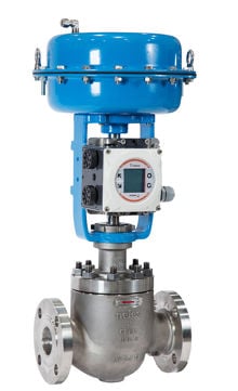 Neles Globe control valve with NDX smart positioner