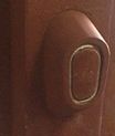 Plug is flush with boiler inside wall.