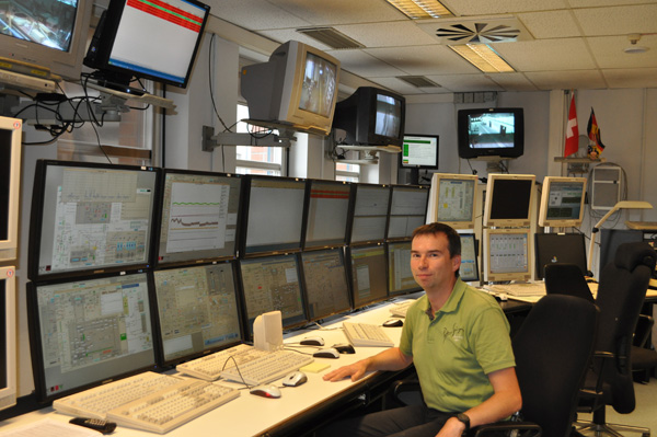 Control room with a lot of monitors