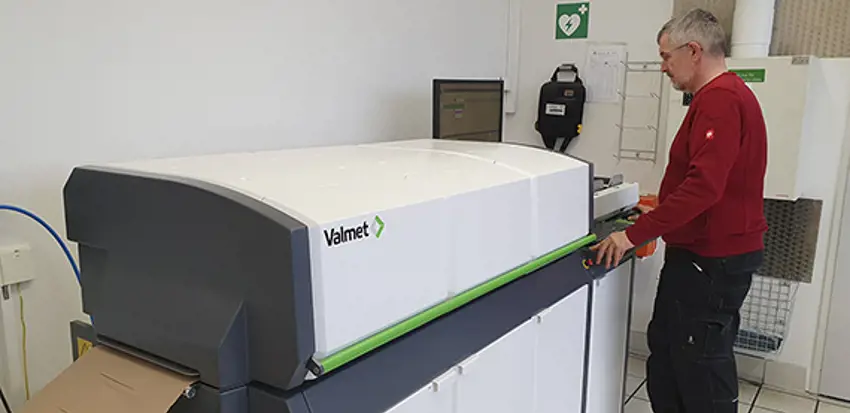 An automated paper testing laboratory in Germany