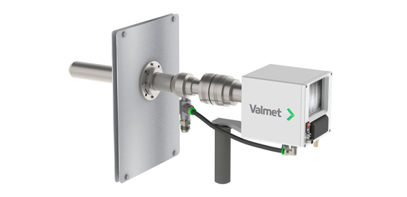 Furnace inspection camera with straight lens