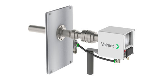 Furnace inspection camera with straight lens