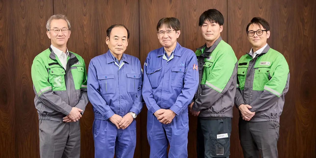 Group of Ehime paper mill staff