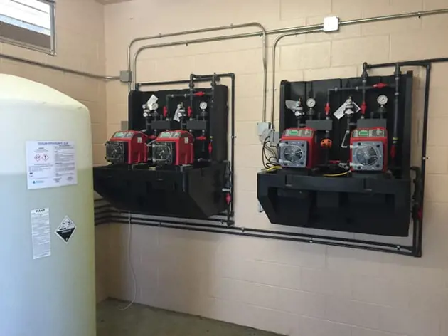 Reliable Flowrox™ metering pumps eliminate chemical spills in a waste water treatment plant 