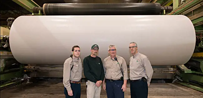 More even tension profiles cut winder wrinkling, and reduced breaks at Irving Paper