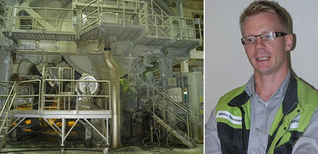 Metsä Tissue Mänttä工厂采用新的维美德蒸汽箱后，降低了燃气消耗，提高了能效