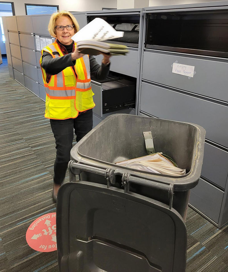 Extensive office clean-up
