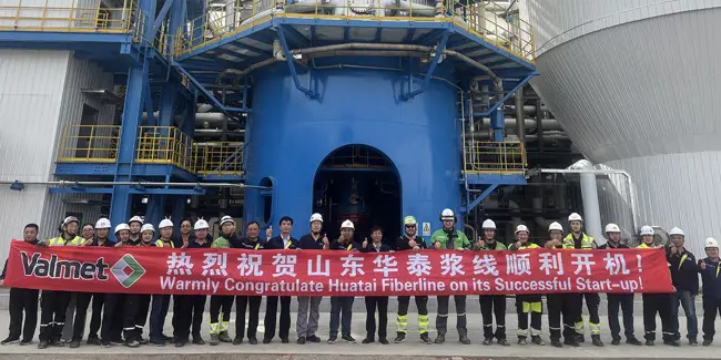 Huatai pulp mill cooking and fiber line successfully started up
