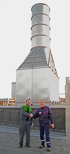 Peter Brunesson, Project Manager at Obbola (right) and Jori Byskata, Project Manager at Valmet
