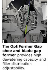 OptiFormer gap shoe and blade gap former
