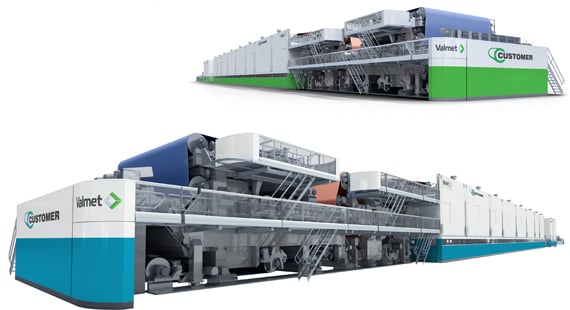 Customers brand can be visible in the OptiConcept M paper machine