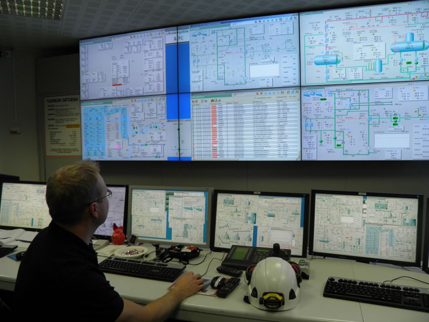 Antti Roponen in the control room