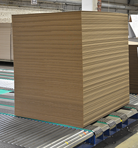 Corrugated board pallet with perfect flatness at Stora Enso Jonkoping