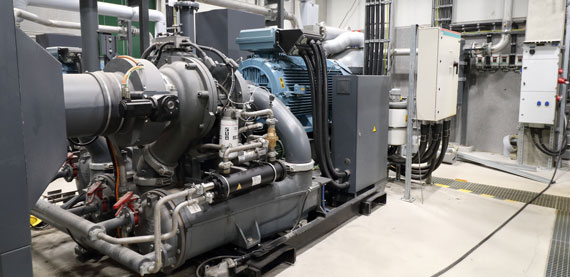 Air compressor, 630 kW motor, constant speed 50 Hz
