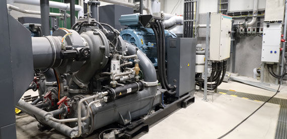 Air compressor, 630 kW motor, constant speed 50 Hz