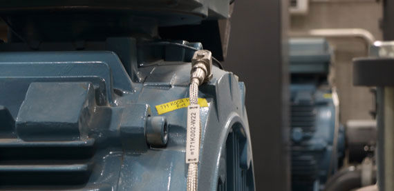 One of the more than 1500 sensors connected to the Valmet DNA Machine Monitoring system