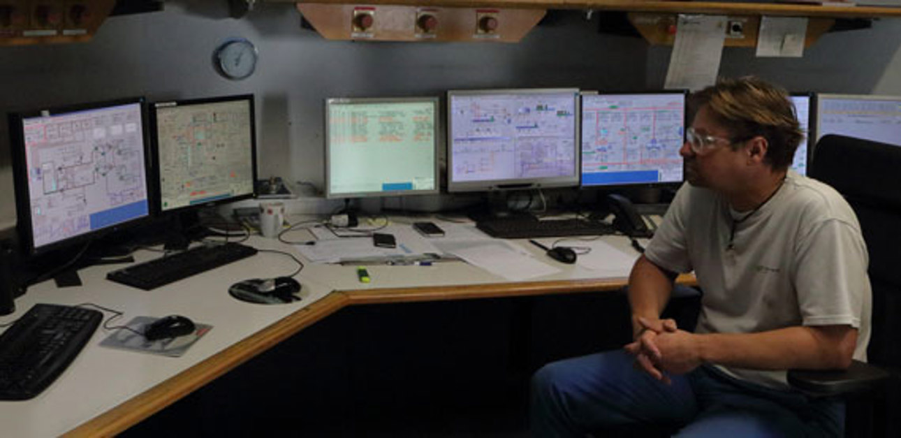 Valmet SDO operator display (far left) in the control room