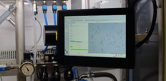 Trends and high definition fiber images shown in the analyzer