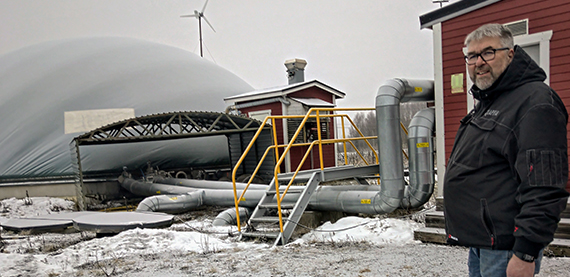 Jarmo Saariniemi and the biogas plant 