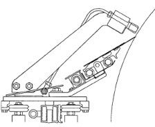 Water jet tail clip in READY position