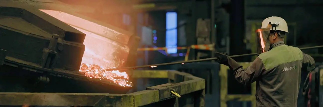 Casting in Valmet’s foundry in Jyväskylä