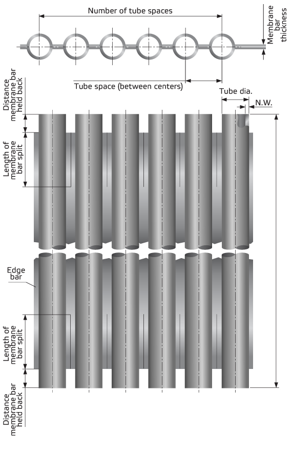 Membrane tube panels