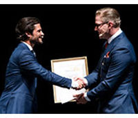 Photo Bjorn Sjostrand winner of Valmet Tissue Technlogy Award 2018