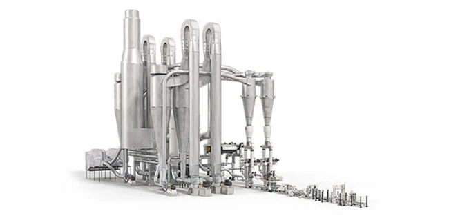 Fiber flash dryer
